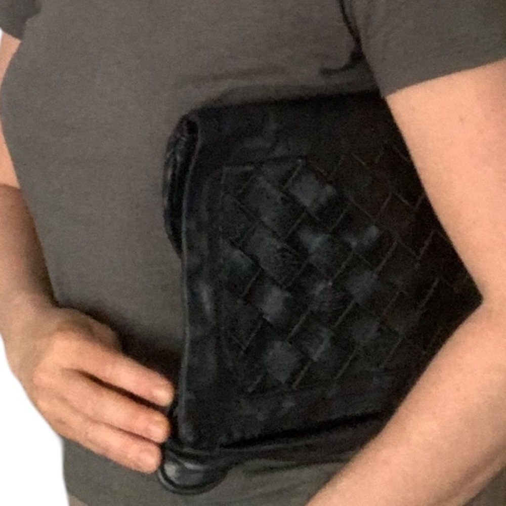 Jas MB London Woven Leather Oversized Clutch - Black - Picture 8 of 8